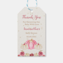 バーガンディ付きピンクカボチャフローラメッセージカード