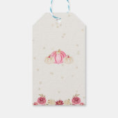 バーガンディ付きピンクカボチャフローラメッセージカード ギフトタグ (裏面)