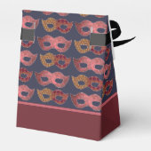 バーガンディ仮装マスクパターン フェイバーボックス (裏面サイド)