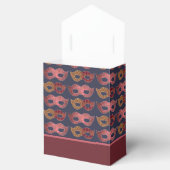 バーガンディ仮装マスクパターン フェイバーボックス (オープン)