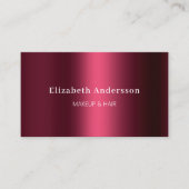 バーガンディ写真のqrコードFacebookアイコン 名刺 (正面)