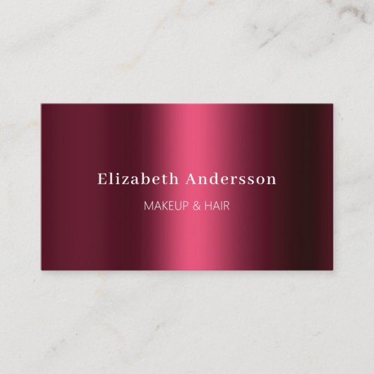 バーガンディ写真のqrコードFacebookアイコン 名刺 (正面)