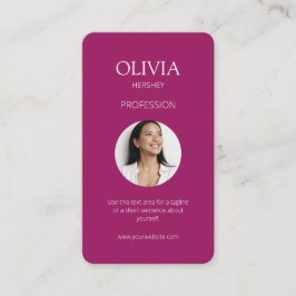 バーガンディ写真ソーシャルQRコード 名刺