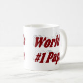 バーガンディ半身文字のパパ コーヒーマグカップ (正面右)