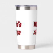 バーガンディ半身文字のパパ 保温保冷タンブラー (右面)