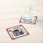 バーガンディ卒業大学院パーティーコースター スクエアペーパーコースター (インサイチュ)