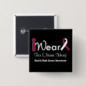 バーガンディ及び白人のヘッド首の蟹座を個人化して下さい 缶バッジ (正面&裏面)