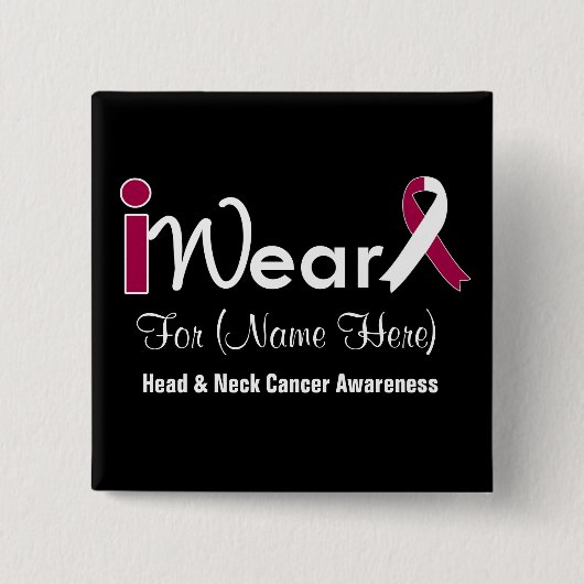 バーガンディ及び白人のヘッド首の蟹座を個人化して下さい 缶バッジ (正面)