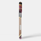 バーガンディ大理石テクスチャ、ジオメトリック Case-Mate iPhoneケース (裏面 / 右)