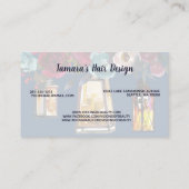 バーガンディ専門のモダンな花の美容師 名刺 (裏面)