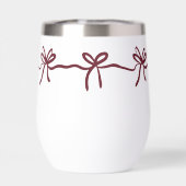 バーガンディ弓の花嫁パーソナライズされたのスクリプト名 (背面)