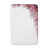 バーガンディ抽象芸術花水彩色彩の鮮やか手 バスマット (正面縦)