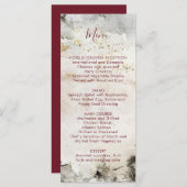 バーガンディ文字グレー金ゴールドウォーターカラーアルペンマウンテン メニュー (正面/裏面)