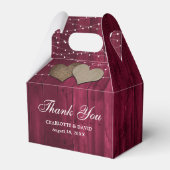 バーガンディ木材ストリングラ結婚イトの感謝 フェイバーボックス (裏面サイド)