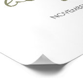 バーガンディ水の色の花結婚のウェルカムサイン ポスター (角)