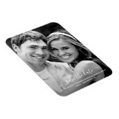 バーガンディ水彩冬の花デートを保存 マグネット (右側)