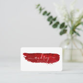 バーガンディ水彩画プロフェッショナル署名 名刺 (スタンド正面)