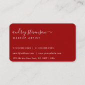 バーガンディ水彩画プロフェッショナル署名 名刺 (裏面)