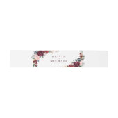 バーガンディ水色フローララスティックボホ結婚ーズ 招待状ベリーバンド (フラット)