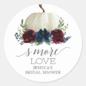 バーガンディ海軍カボチャの他の愛 – スティッカーに好意 ラウンドシール (正面)