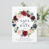 バーガンディ海軍フローラは日付カードを保存 セーブザデート (スタンド正面)