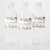 バーガンディ海軍フローラウォーターボトルラベル ペットボトルラベル (ボトル)