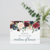 バーガンディ海軍フローラマトロン名誉提案カード ポストカード (スタンド正面)