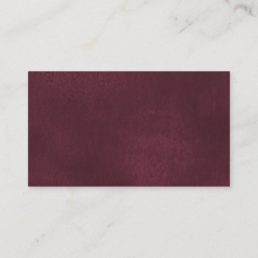 バーガンディ海軍ブルーフローラおむつラッフルカード エンクロージャーカード (裏面)