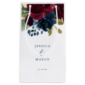 バーガンディ海軍ホテルの結婚式のギフトバッグ スモールペーパーバッグ (正面)