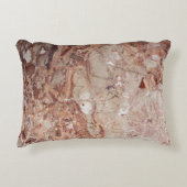 バーガンディ深紅色のStoneyの小石の大理石の終わり アクセントクッション (正面)