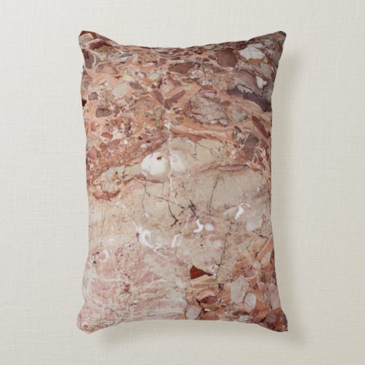 バーガンディ深紅色のStoneyの小石の大理石の終わり アクセントクッション (正面(垂直))