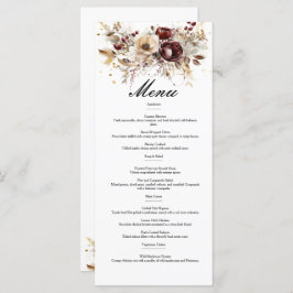 バーガンディ牡丹結婚のメニュー メニュー