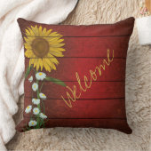 バーガンディ独身のヒマワリ枕 クッション (ブランケット)