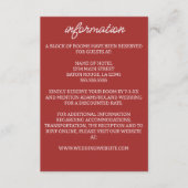 バーガンディ秋の結婚式エンクロージャカード エンクロージャーカード (正面)