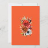 バーガンディ秋エレガント花花脚本40歳の誕生日 招待状 (裏面)