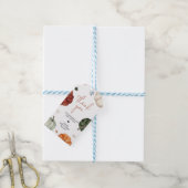 バーガンディ秋カボチャ赤ちゃんシャワーメッセージカード ギフトタグ (より糸付き)