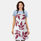 バーガンディ紅葉 エプロン (着用した状態)