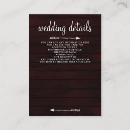 バーガンディ納屋の木フローラ結婚ヒマワリ エンクロージャーカード