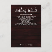 バーガンディ納屋の木フローラ結婚ヒマワリ エンクロージャーカード (正面)