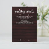 バーガンディ納屋の木フローラ結婚ヒマワリ エンクロージャーカード (スタンド正面)