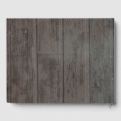 バーガンディ素朴フラワーストリングライトウッド ゲストブック (裏面)