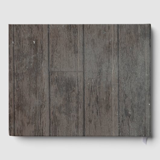 バーガンディ素朴フラワーストリングライトウッド ゲストブック (裏面)