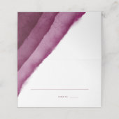 バーガンディ結婚ウォーターカラーの場所/エスコートカード プレイスカード (外部開封)