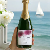 バーガンディ結婚ウォーター色エレガント- スパークリングワインラベル