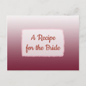 バーガンディ結婚グラディエントレシピカード ポストカード (正面)
