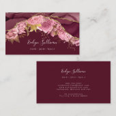 バーガンディ花が名刺を集める 名刺 (正面/裏面)
