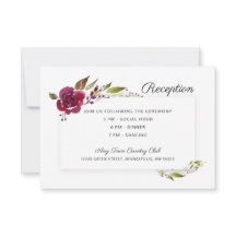 バーガンディ花婚式レセプション