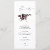 バーガンディ花束メニューカード メニュー (正面)