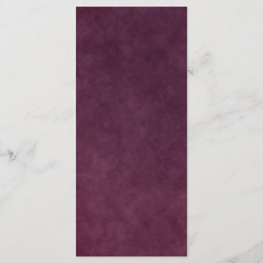 バーガンディ花模様，場所設定サンキューカード プログラム (裏面)