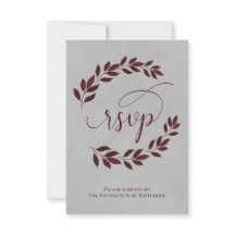 バーガンディ葉ローレルのウェディング